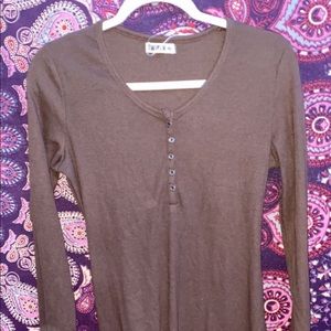 Brown t-shirt dress